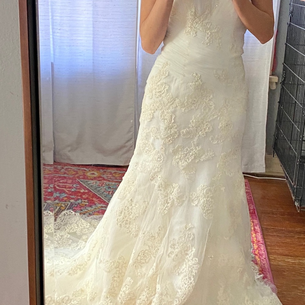 Cream wedding dress mermaid